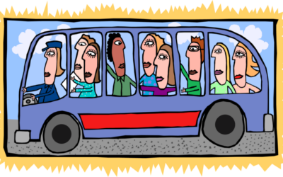 Da folk rykkede sammen i bussen